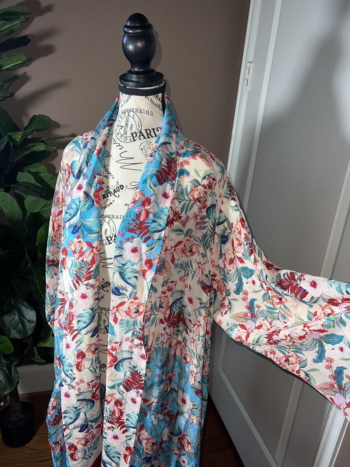 Johnny Was Silky Kimono Gorgeous Flowy & Elegant Sz XL 1X 1XL