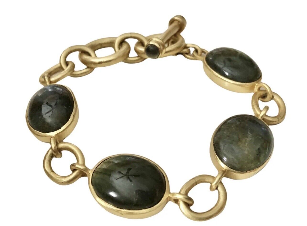 New Julie Vos Calypso Real Labradorite Link Bracelet