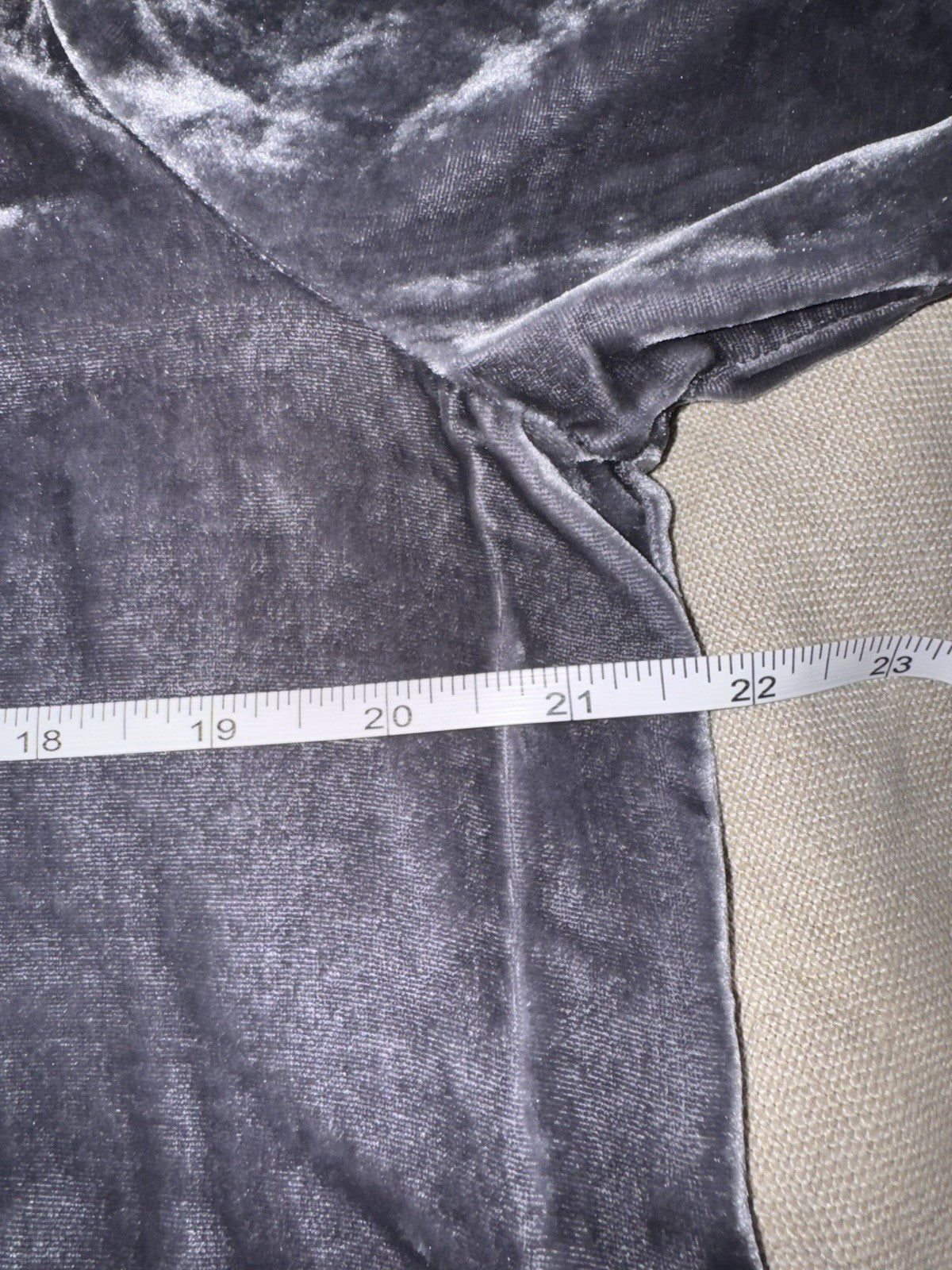 Johnny Was L Large Grey Velvet Tunic Top Blouse  Tonal Embroidery Shirt Johnny Was