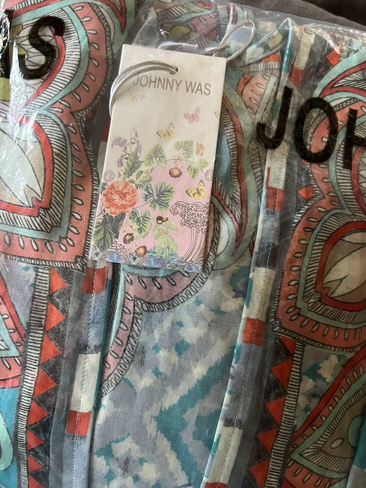 Johnny Was Kimono Cover Up Wrap Sz L/XL