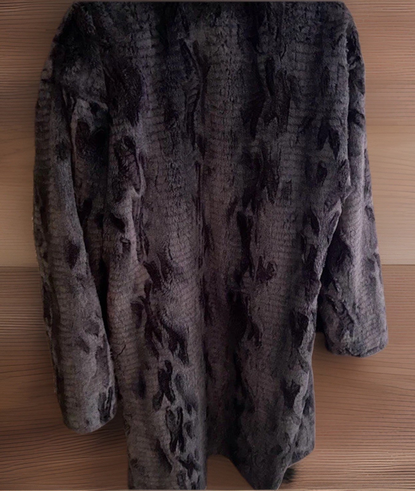 Johnny Was M Brown Faux Fur Coat Jacket Wrap Medium Length  EVERWHERE Johnny Was