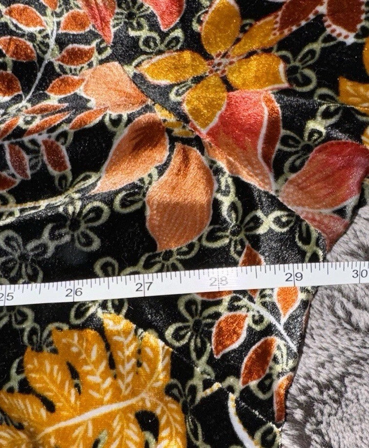 Johnny Was 3X Velvet Mini Dress Tiered Fall Colors Babydoll Beaded Tassels Johnny Was