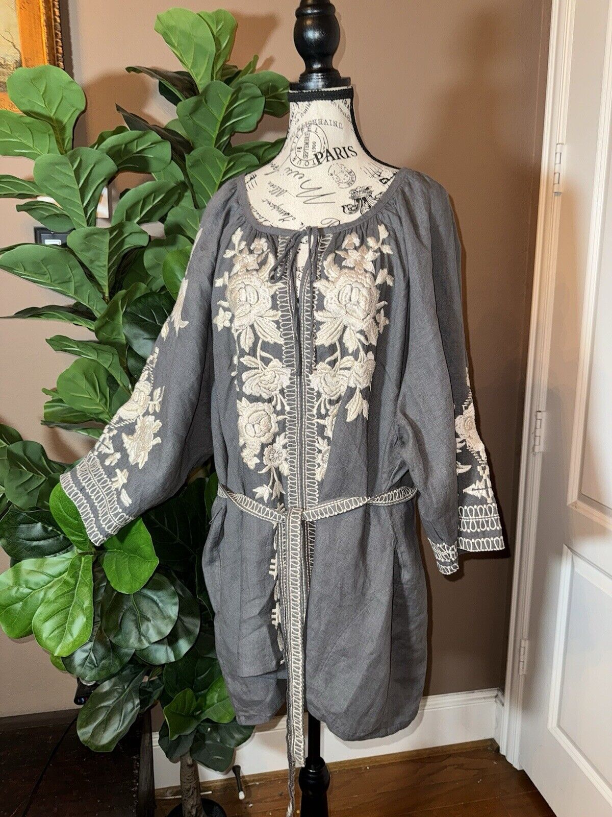 Johnny Was Linen Tunic 3X