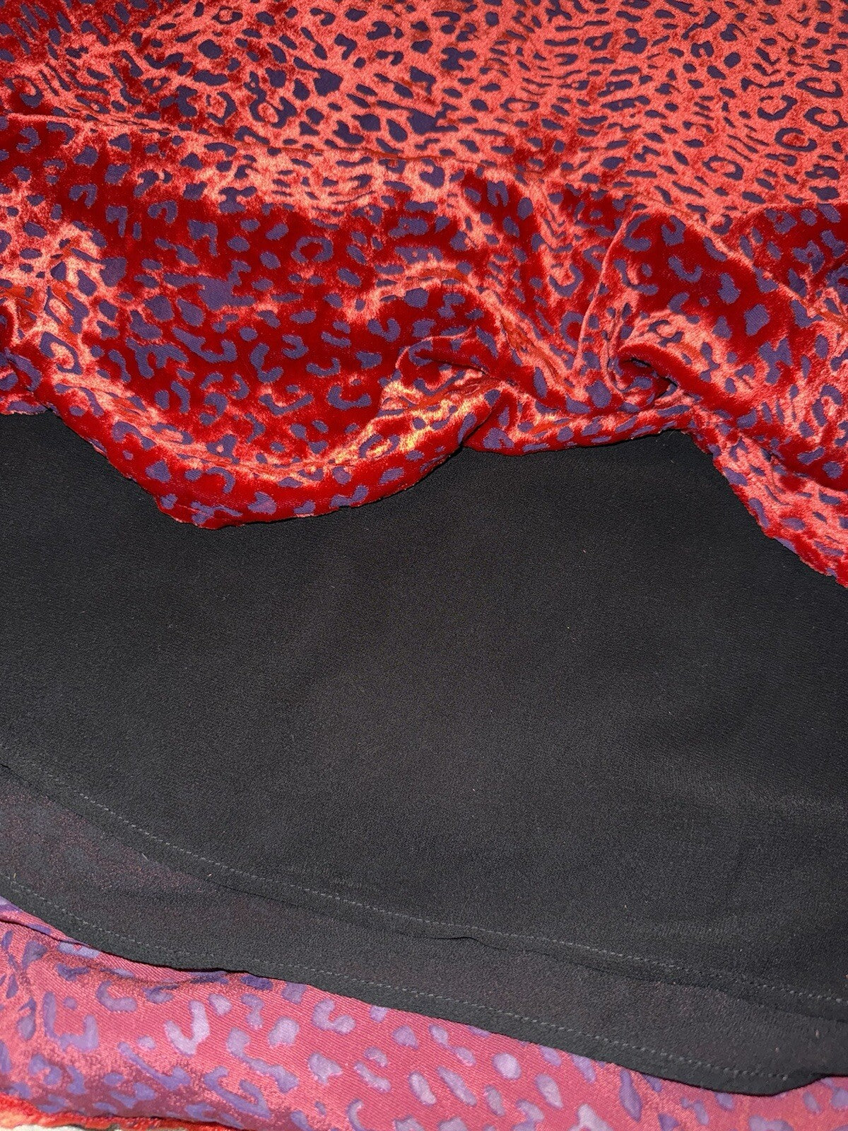 Johnny Was M Medium Red Velvet Burnout Shift Mini Dress Party Scoop Neck Johnny Was