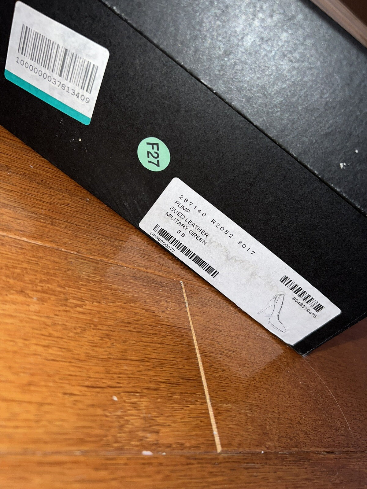 Alexander McQueen Suede Studded Heels In Military Green Sz 38 US 8 AUTHENTIC Alexander McQueen