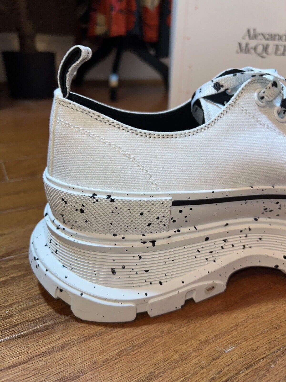 Alexander McQueen Tread Slick Speckled Sneakers  Retail $720 sz 49 US 16 5