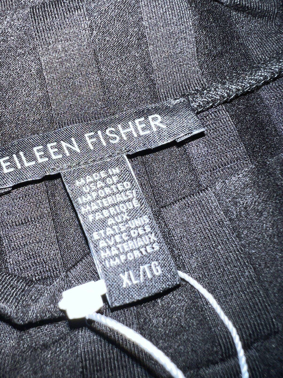 Eileen Fisher Wide Stretch Rib Mockneck Dress Women's sz XL Black Eileen Fisher