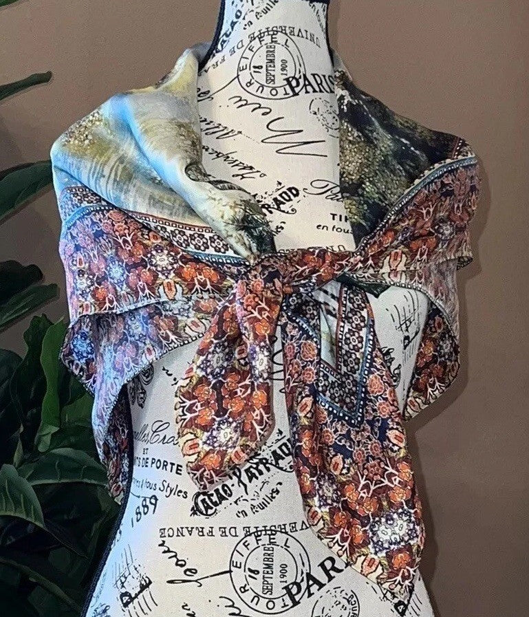 Johnny Was Silk Scarf Beautiful Condition Johnny Was