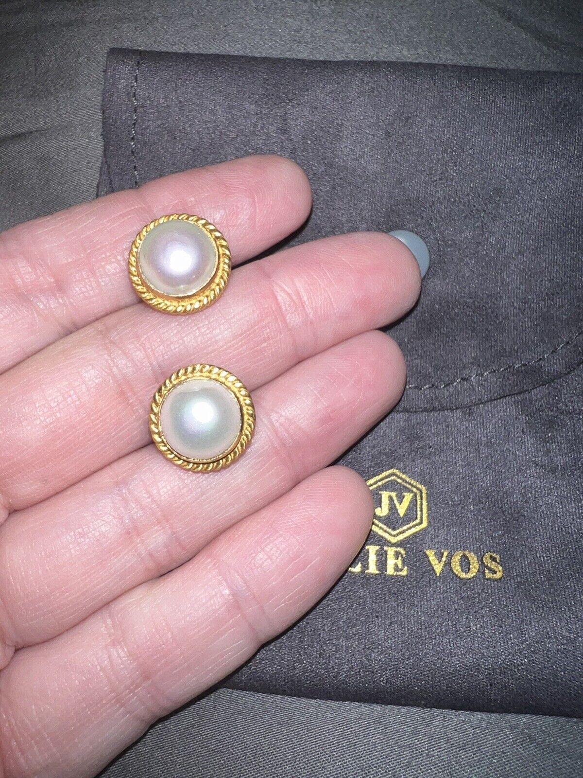 NEW Julie Vos Pearl Stud Earrings NWOT  CLASSIC