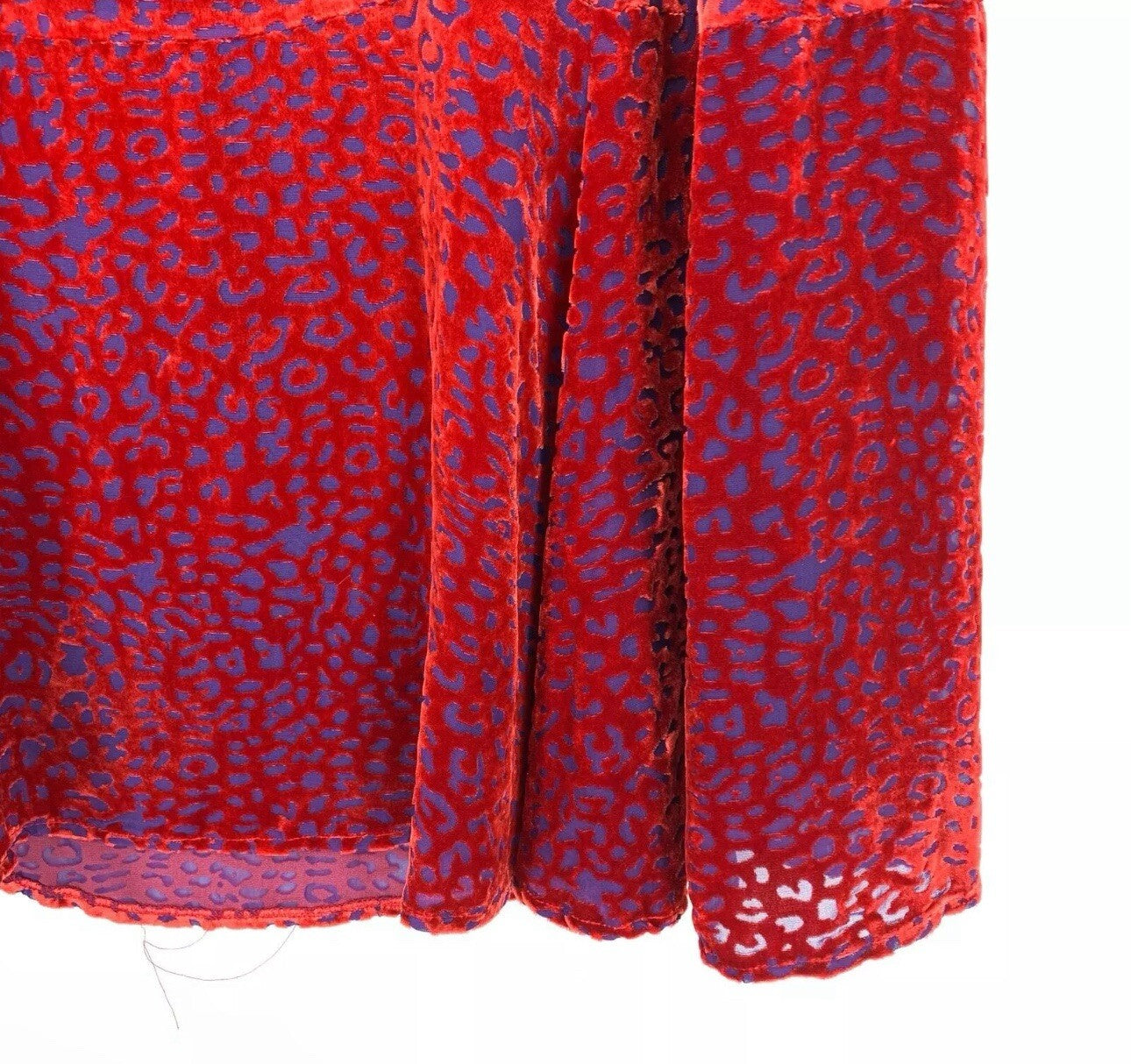 Johnny Was 3X 3XL Red Velvet Burnout Shift Mini Dress Scoop Neck BOHO Party Johnny Was