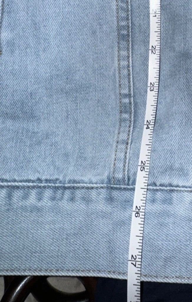 Johnny Was 3X Denim Worker Jacket Coat Lightwash Embroidered Roses Johnny Was