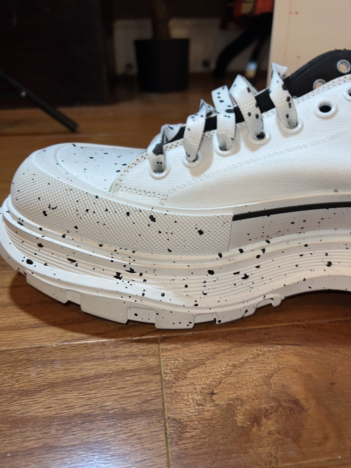 Alexander McQueen Tread Slick Speckled Sneakers  Retail $720 sz 49 US 16 4 Alexander McQueen