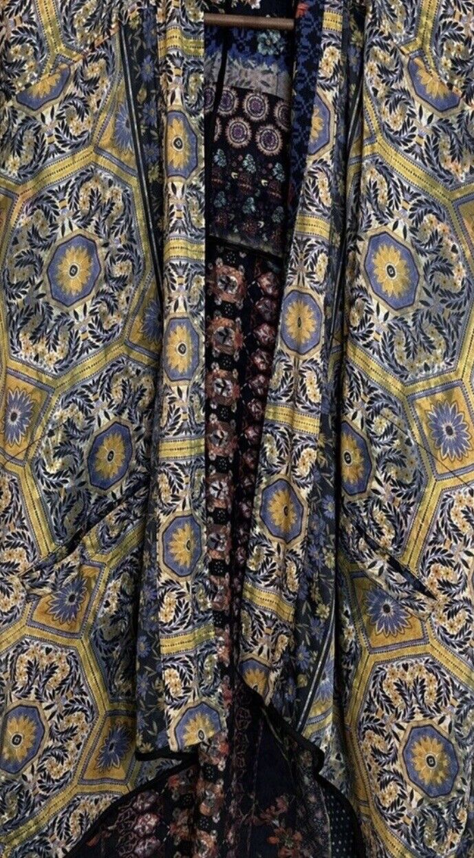 Johnny Was XL Reversible Kimono Wrap Jacket LUXURIOUS WEIGHT Zip Pockets