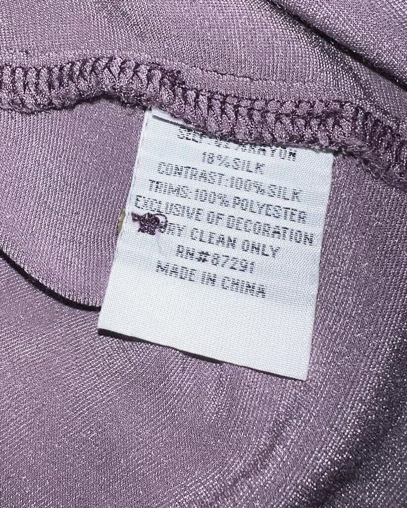 Johnny Was 3X Purple Plum Velvet Tunic Top Mini Dress Tonal Embroidery BOHO Johnny Was