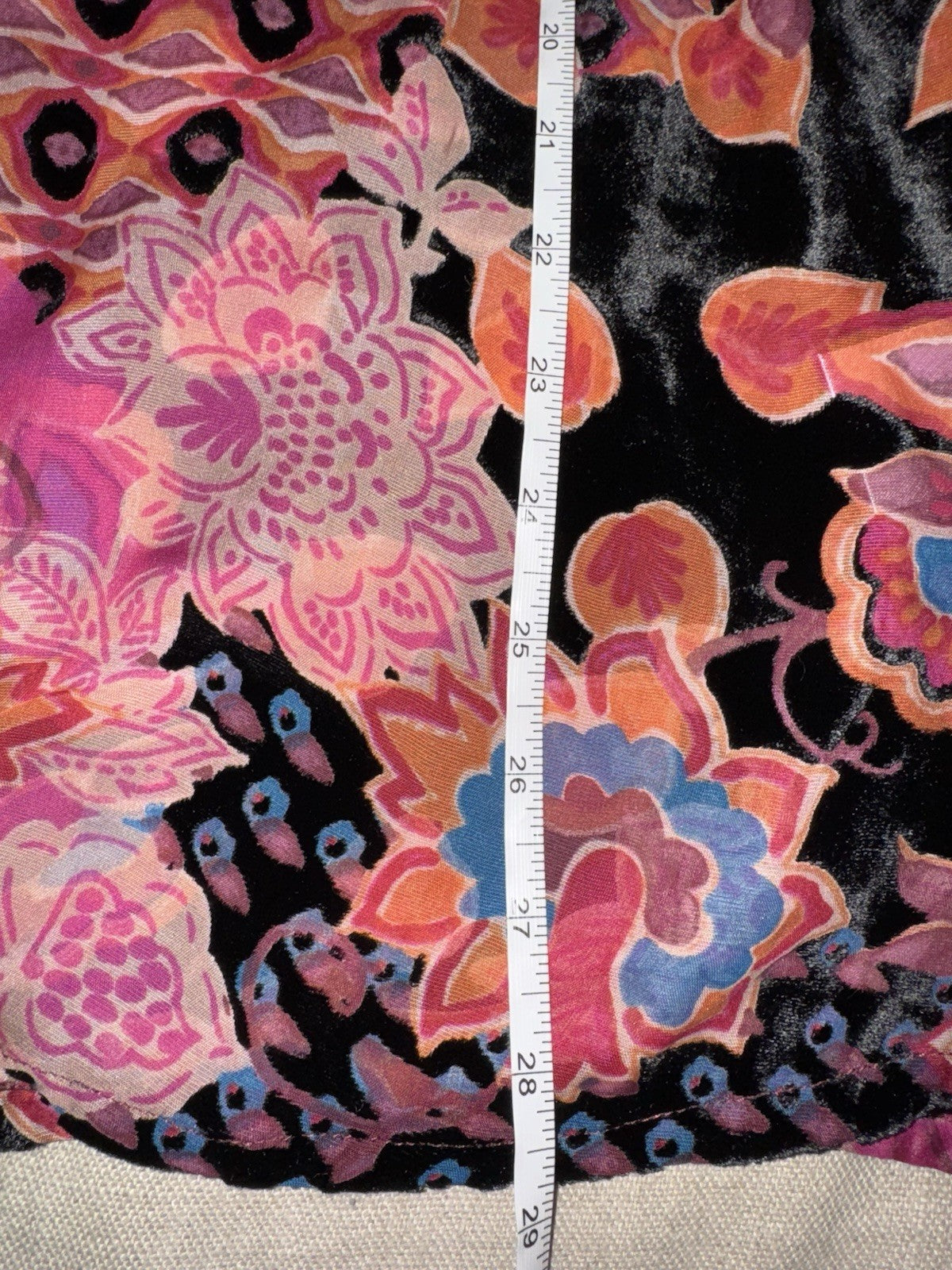 Johnny Was 2X Plus Button Up Blouse & Cami Burnout Silk & Velvet Top Pink & Red Johnny Was