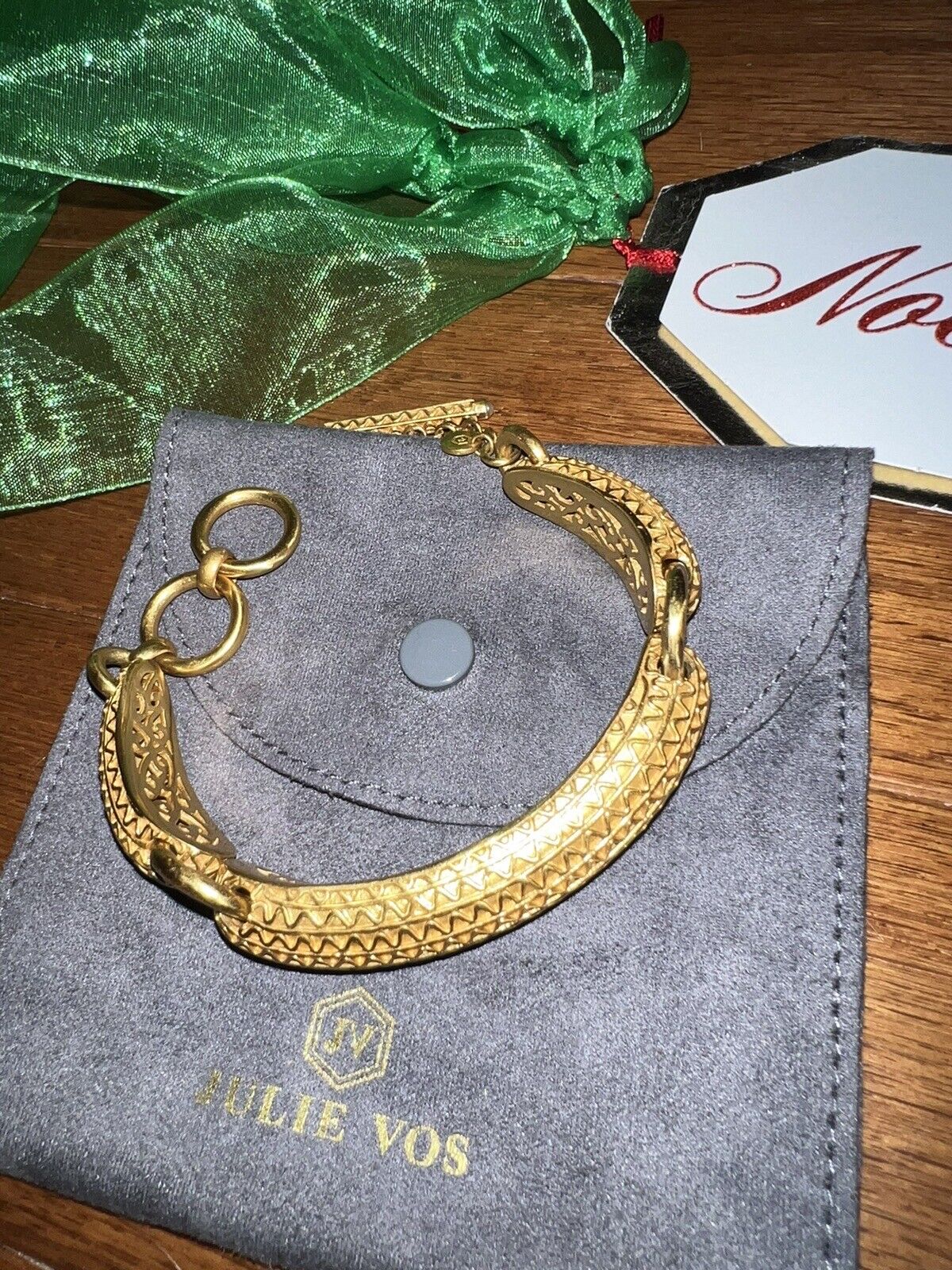 Gorgeous Julie Vos Toggle Link Bracelet 24k Gold Plate Retail $495