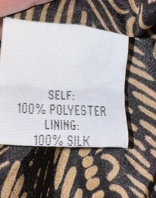 Johnny Was L Large Faux Fur & Silk Tiger Stripe Long Length Coat Jacket Wrap Johnny Was