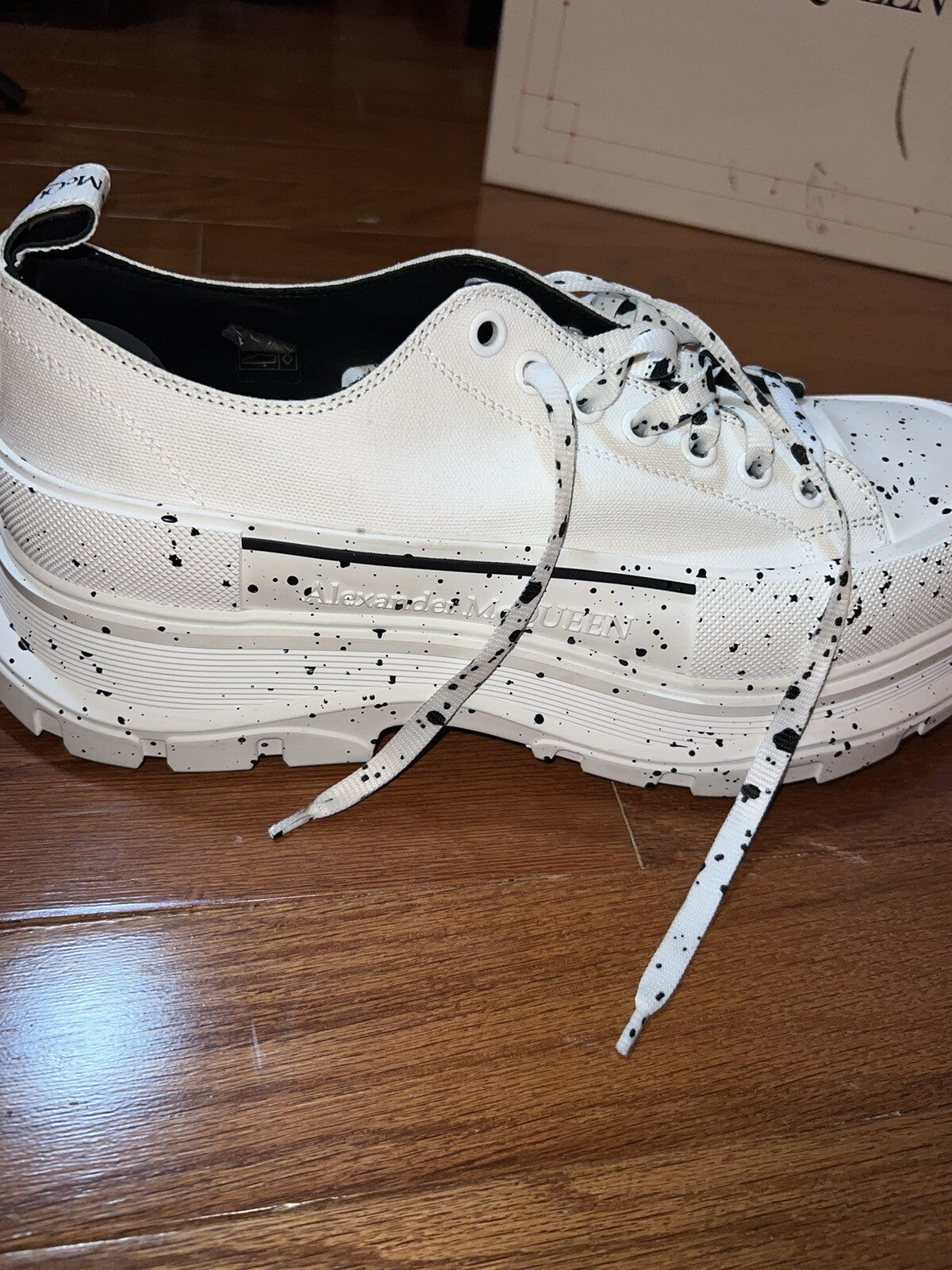 Alexander McQueen Tread Slick Speckled Sneakers  Retail $720 sz 49 US 16 3 Alexander McQueen