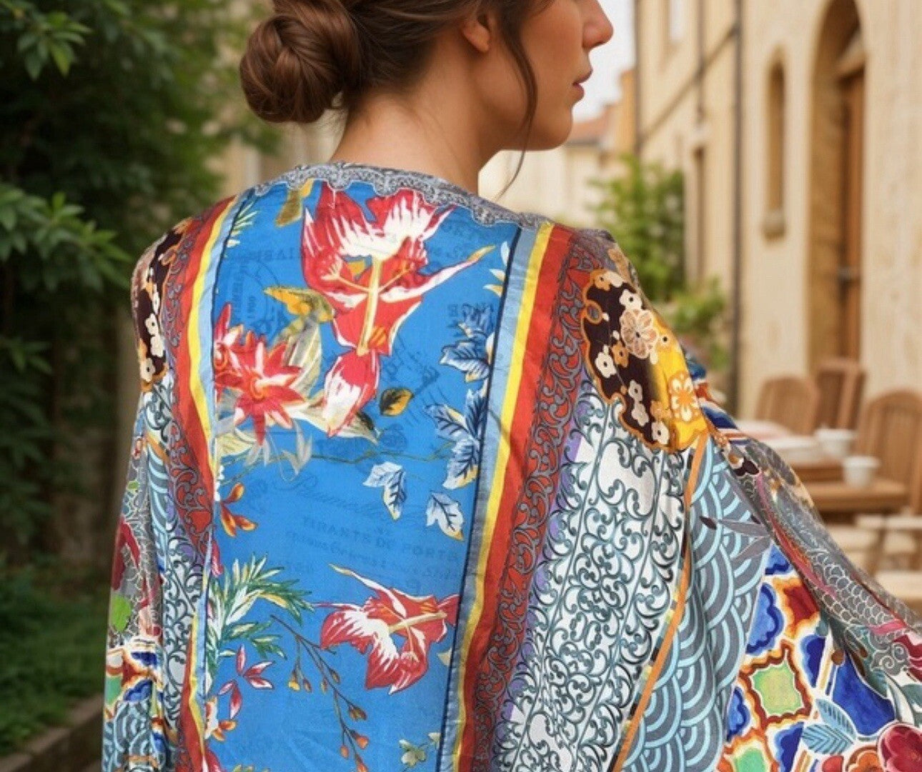 Johnny Was XL 100% Silk Long Sleeve Tunic Top Dragon Blouse Shirt Asian BOHO Johnny Was