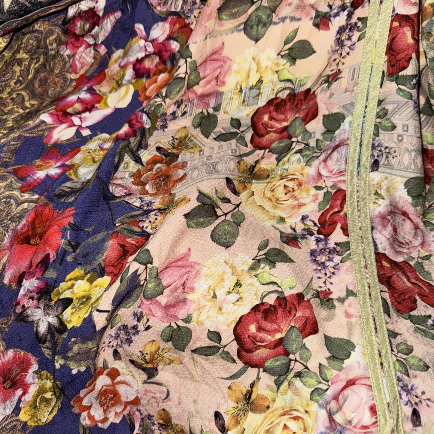 Johnny Was L Large REVERSIBLE HiLow KIMONO Duster Jacket Coat Boho Chic Johnny Was