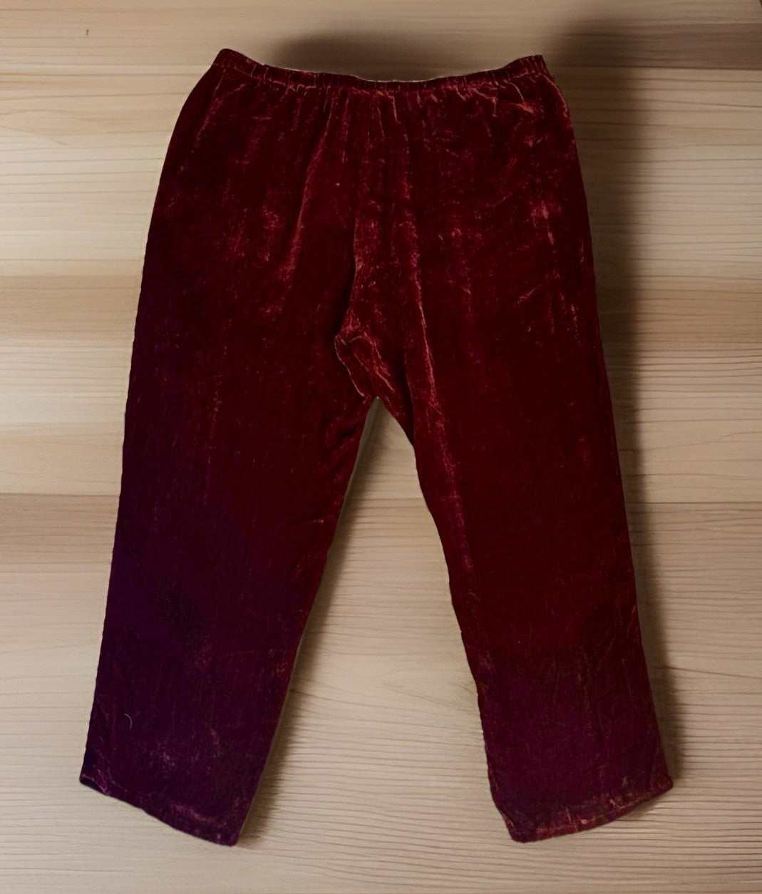 Johnny Was XL Berry Red CorduroyVelvet Pants Stretch Waist Pull On $298 Ret Johnny Was