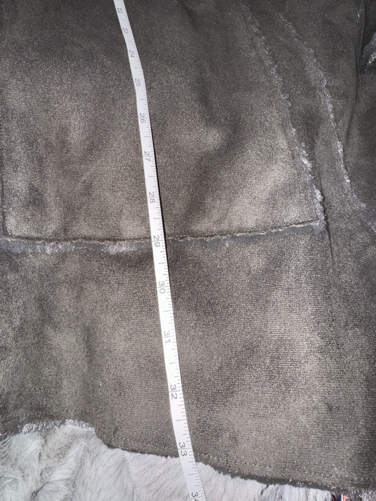 Johnny Was M Black Fuzzy Fur & Faux Suede Coat Jacket Wrap Pockets Western Johnny Was