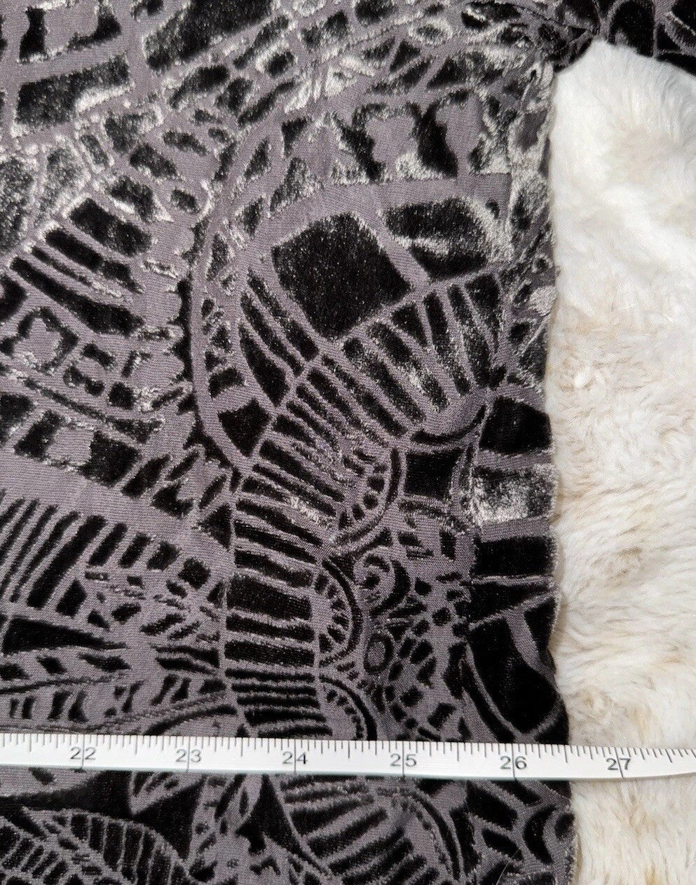 Johnny Was XXL Charcoal Grey Burnout Velvet Mini Shift Dress Tunic Top BOHO Johnny Was