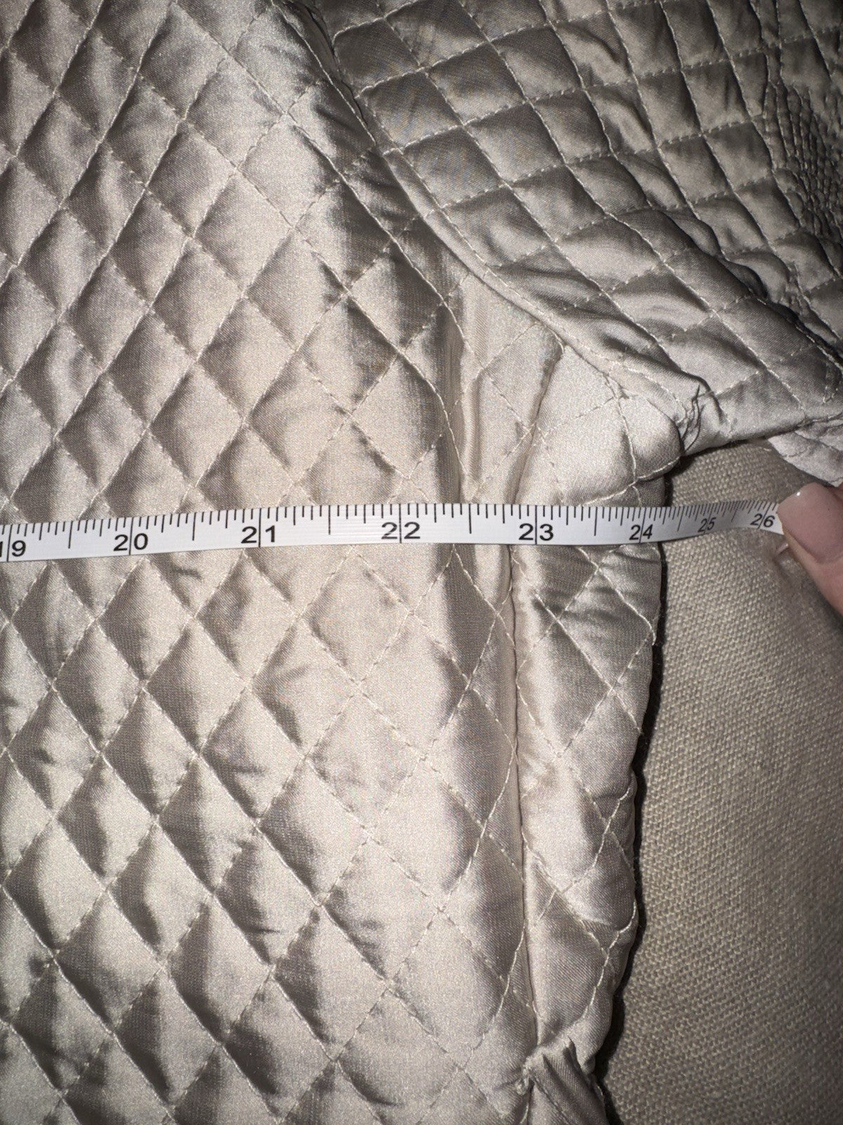 Johnny Was XL Ivory Quilted Jacket Dressy Field Coat Belted Button Up Johnny Was