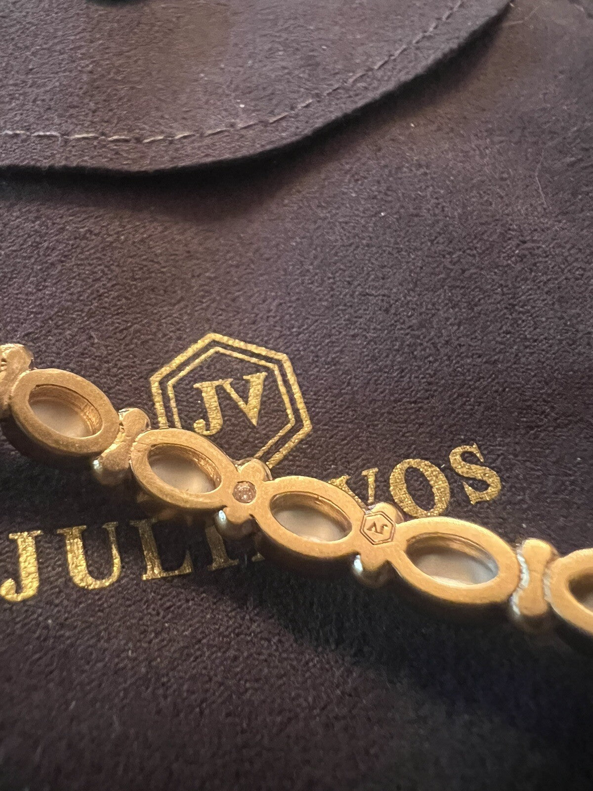 Julie Vos Mykonos Pearl Stacking Bangle Bracelet Sz Lg 24k Gold Plated Julie Vos