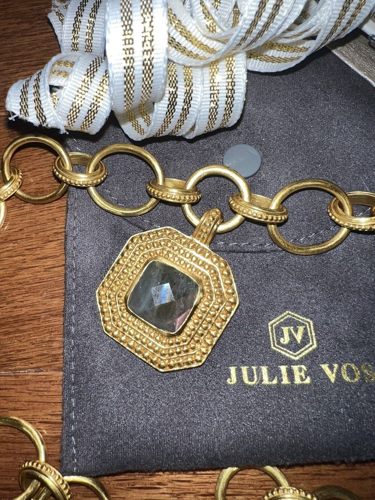 Julie Vos Luxor Necklace Toggle Link 24k Gold Plated Adjustable