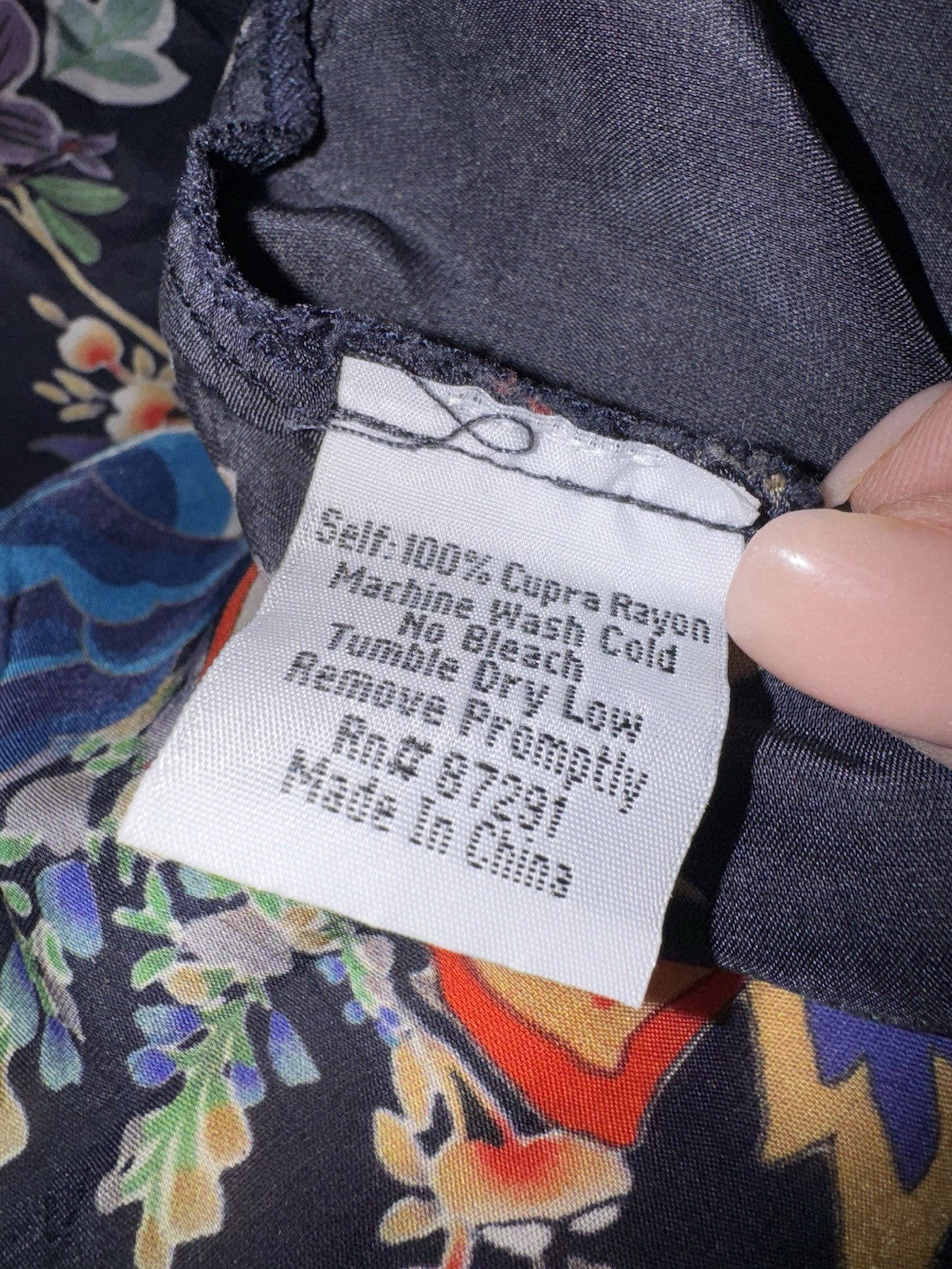 Johnny Was M Silky Kimono Top BOHO Lightweight Cool Florals Jacket Cardigan READ Johnny Was