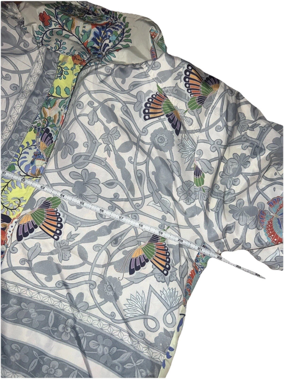 Johnny Was Reversible Raincoat Sz M Medium Rain Jacket Coat Wrap Kimono Johnny Was