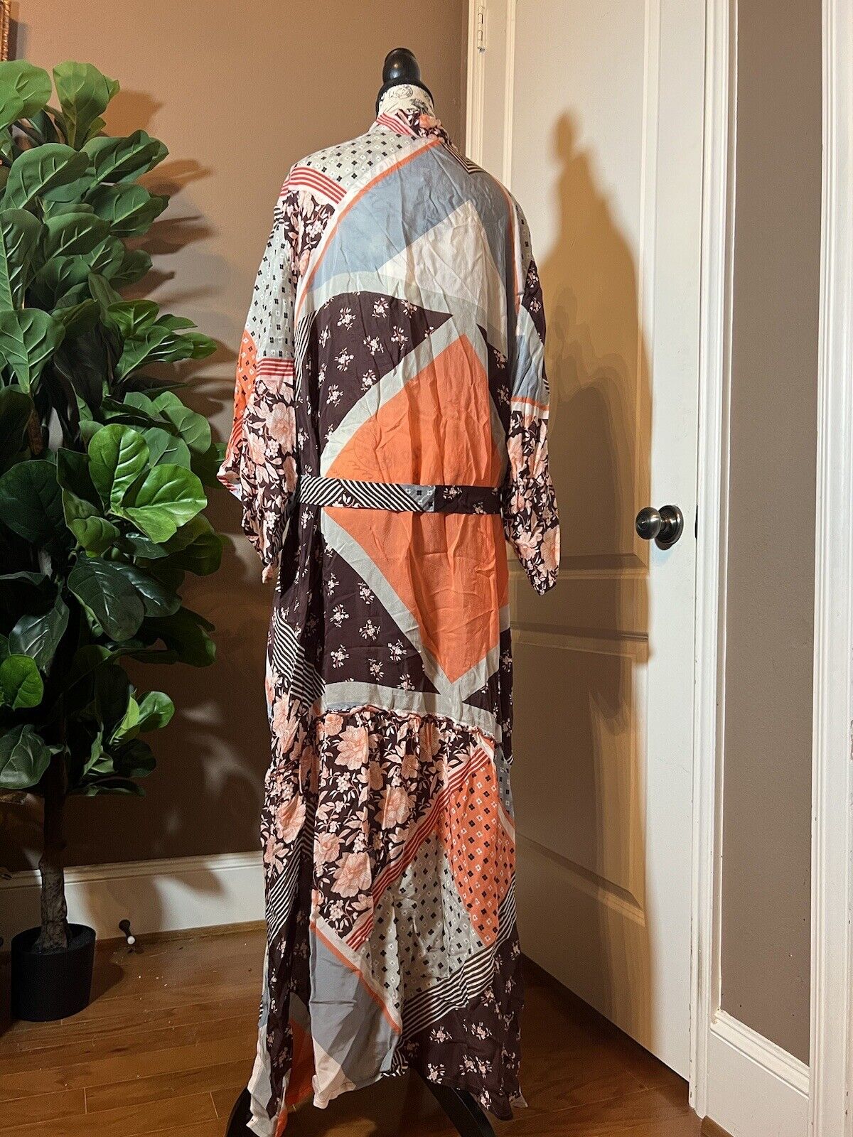 Johnny Was Sz XXL 2X Long Silky Duster Kimono    Full Length