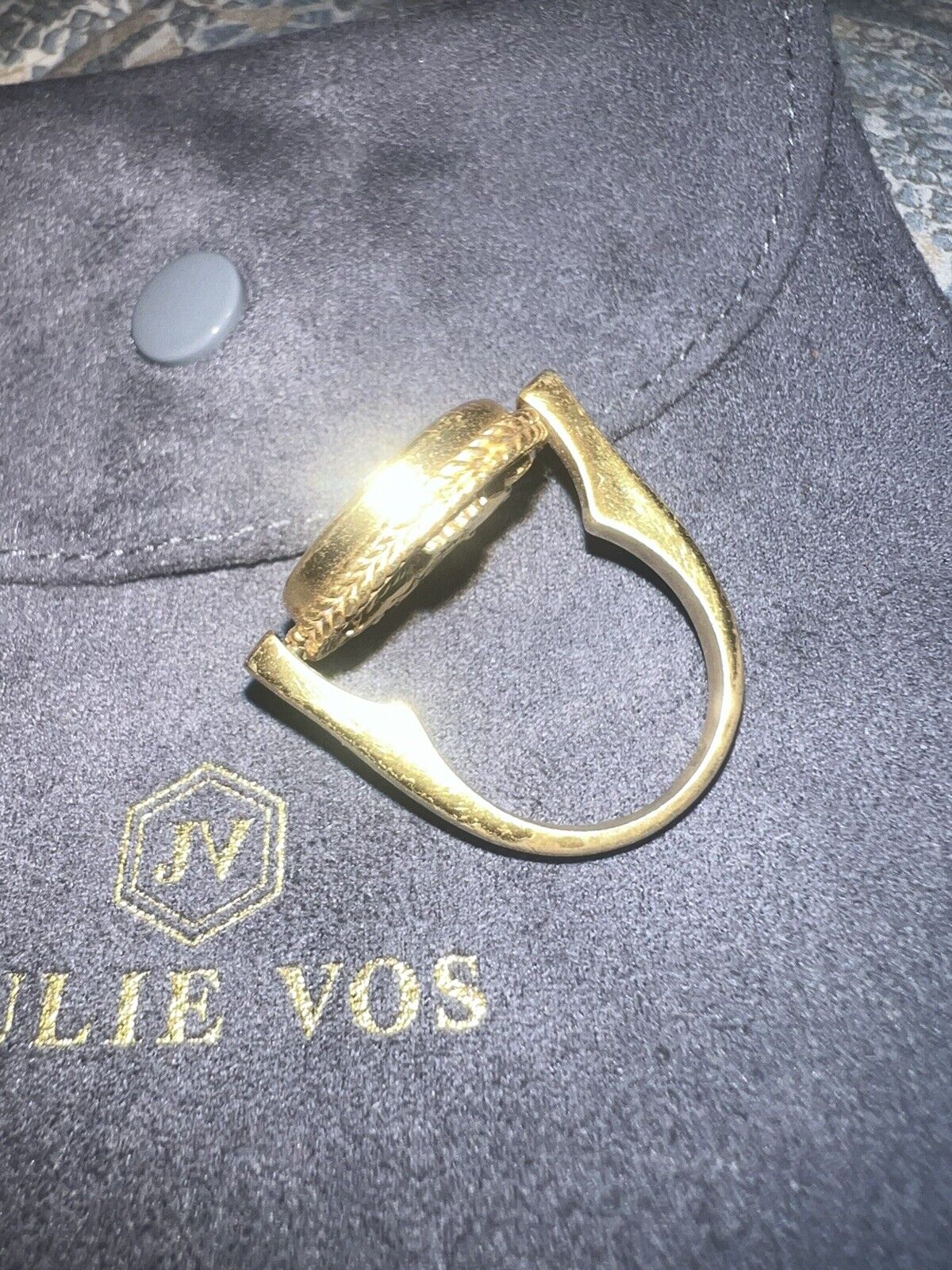 Julie Vos Coin Revolving Ring W/ Labradorite & Pegasus Two In One Sz 7 RARE