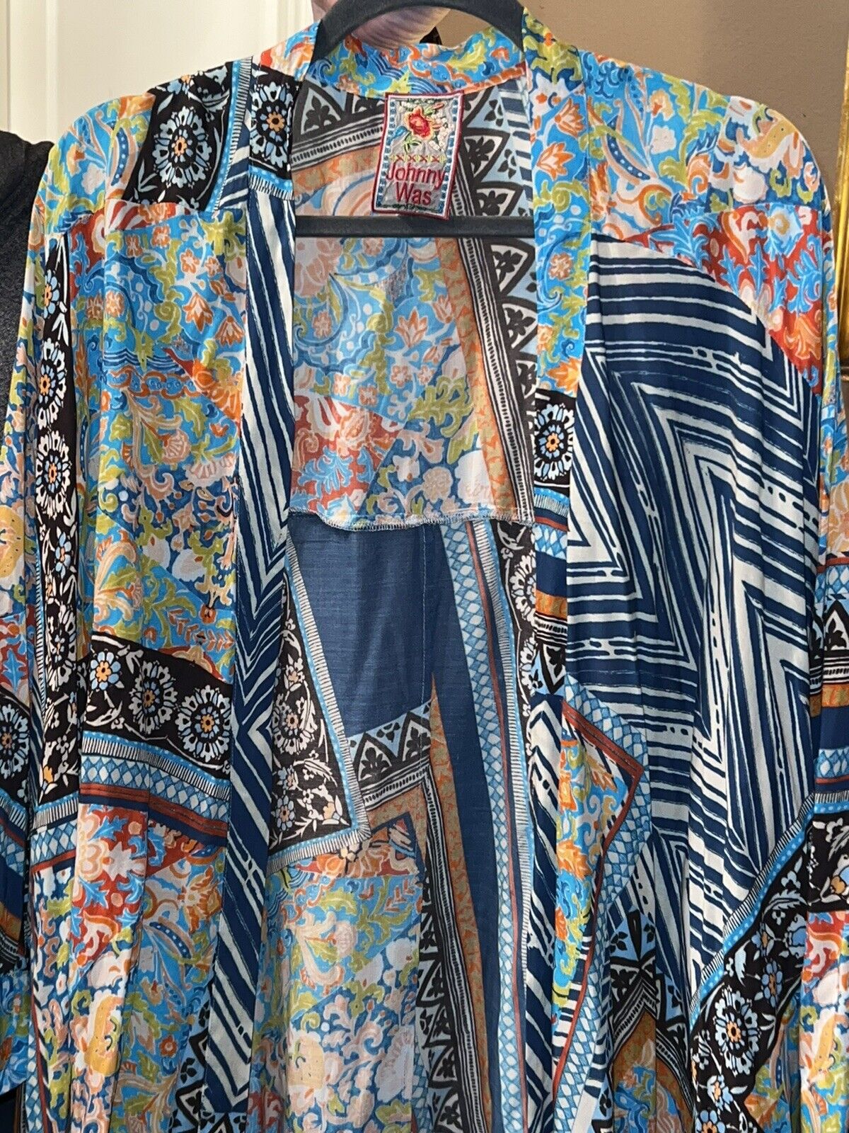 Johnny Was Silky Kimono Gorgeous Flowy & Elegant Sz XL 1X