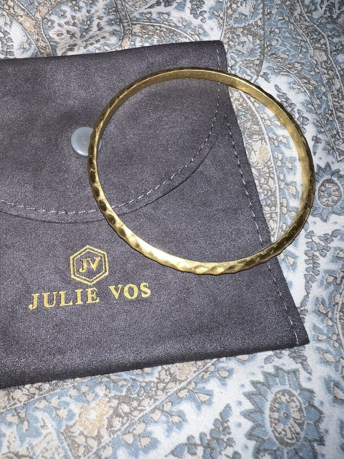 Julie Vos Bangle Stacking Bracelet 24k Gold Plated Lovely When Stacked