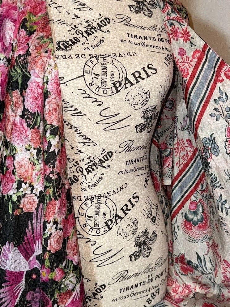 Johnny Was O/S 100% Silk Poncho Wrap Kimono Top Western Texas Native American Johnny Was