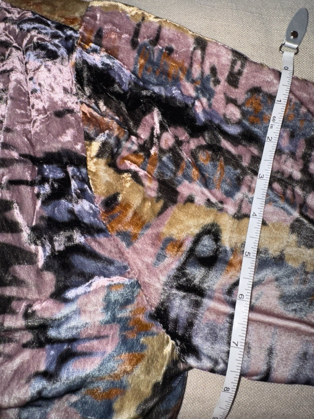 Johnny Was M Velvet Silk Lined Kimono Wrap Jacket Purple Blue Gold Artsy BOHO Johnny Was