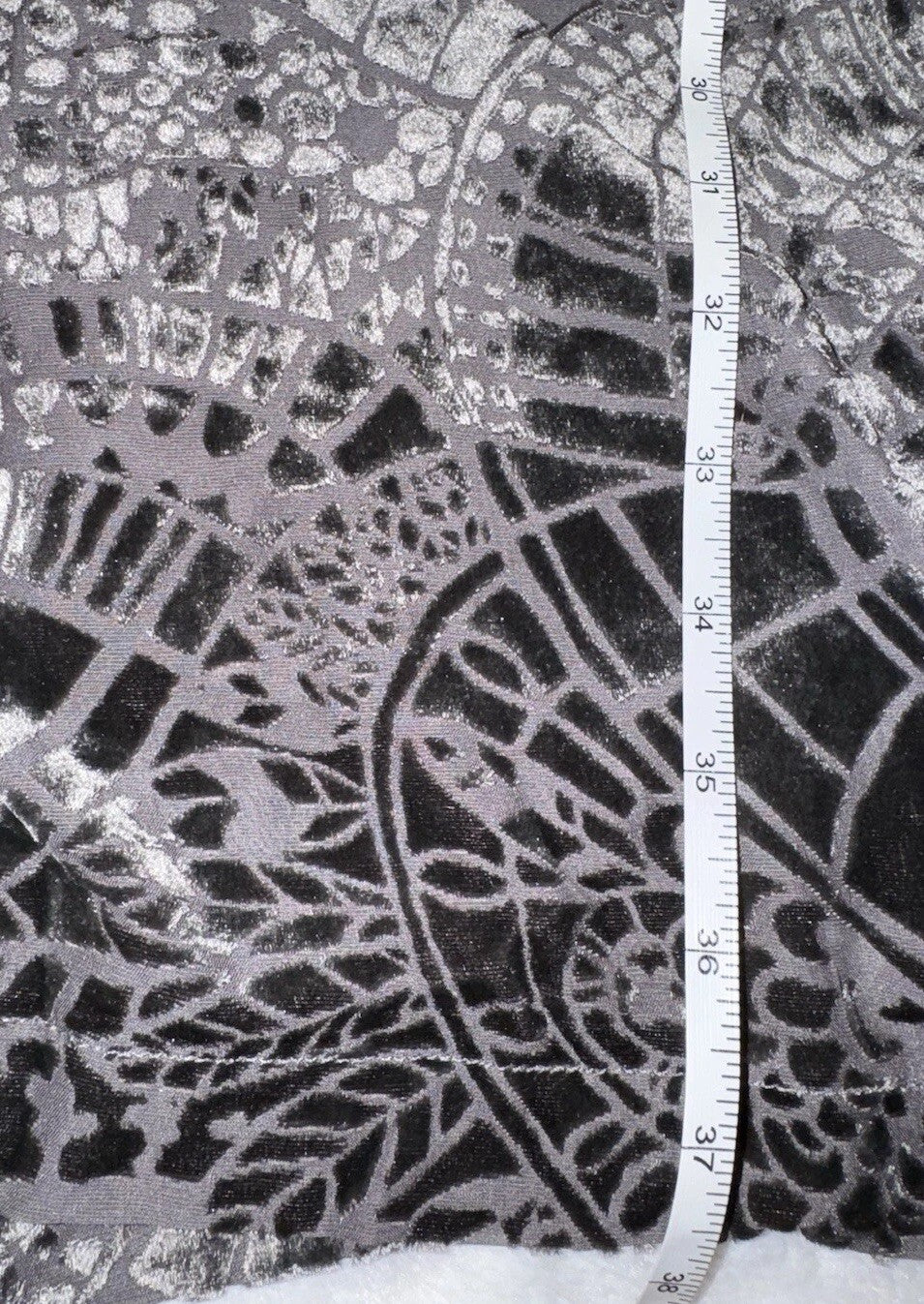 Johnny Was XXL Charcoal Grey Burnout Velvet Mini Shift Dress Tunic Top BOHO Johnny Was