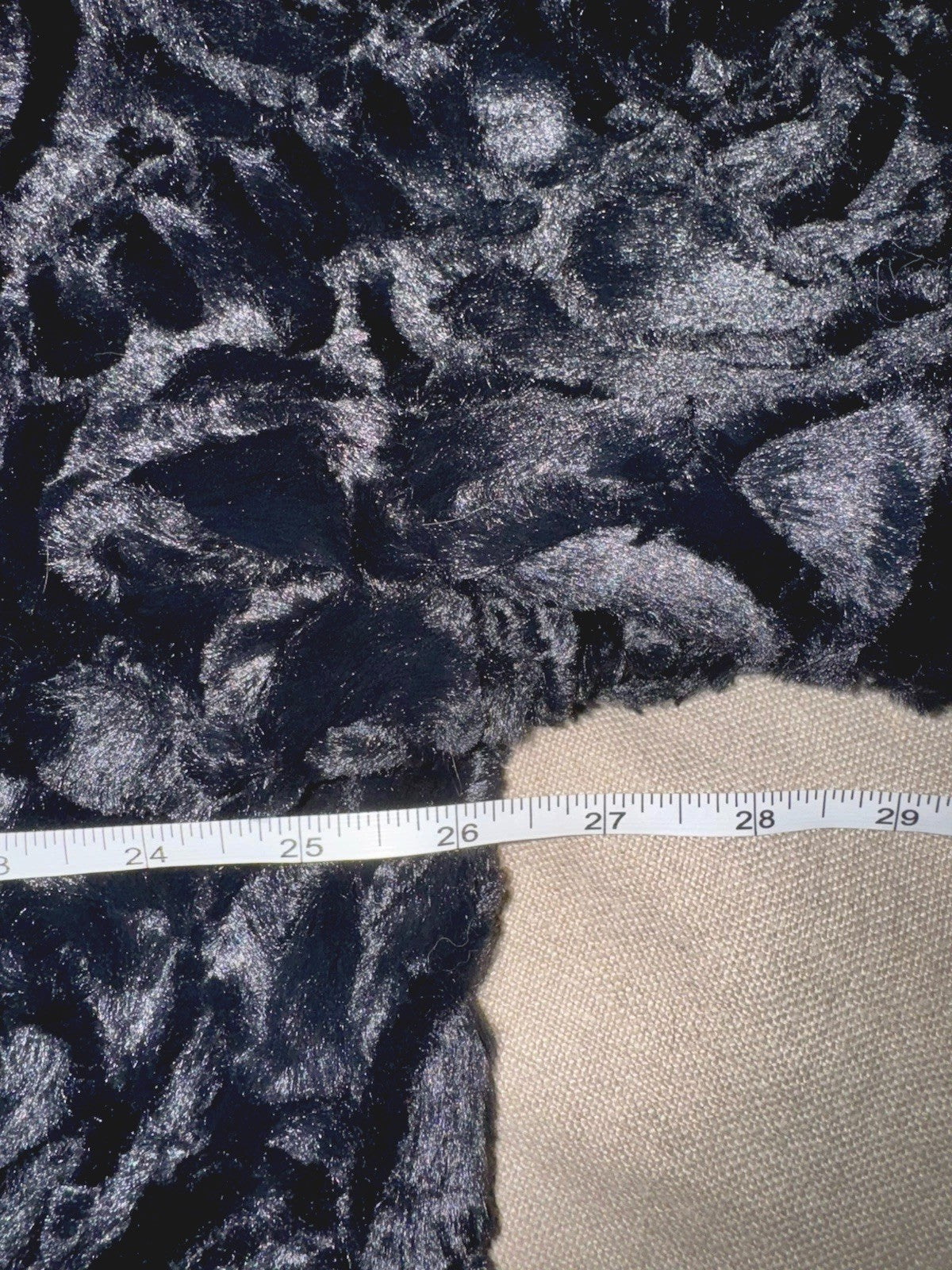 Johnny Was XL Black Rose Faux Fur Coat Jacket Wrap Silk Lining Pockets Johnny Was