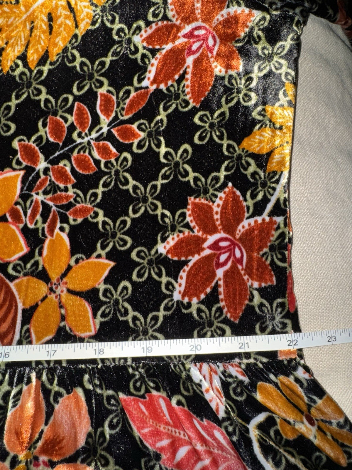 Johnny Was L Large Velvet Mini Dress Tiered Babydoll Beaded Fall Maxi Johnny Was