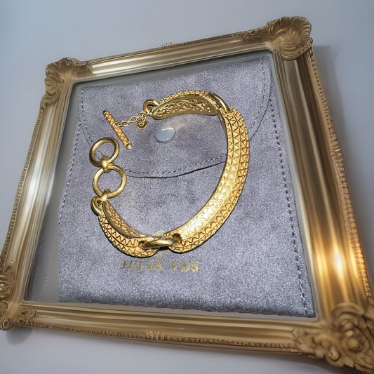 Julie Vos Toggle Link Bracelet 24k Gold Plate Retired And Hard To Find Julie Vos