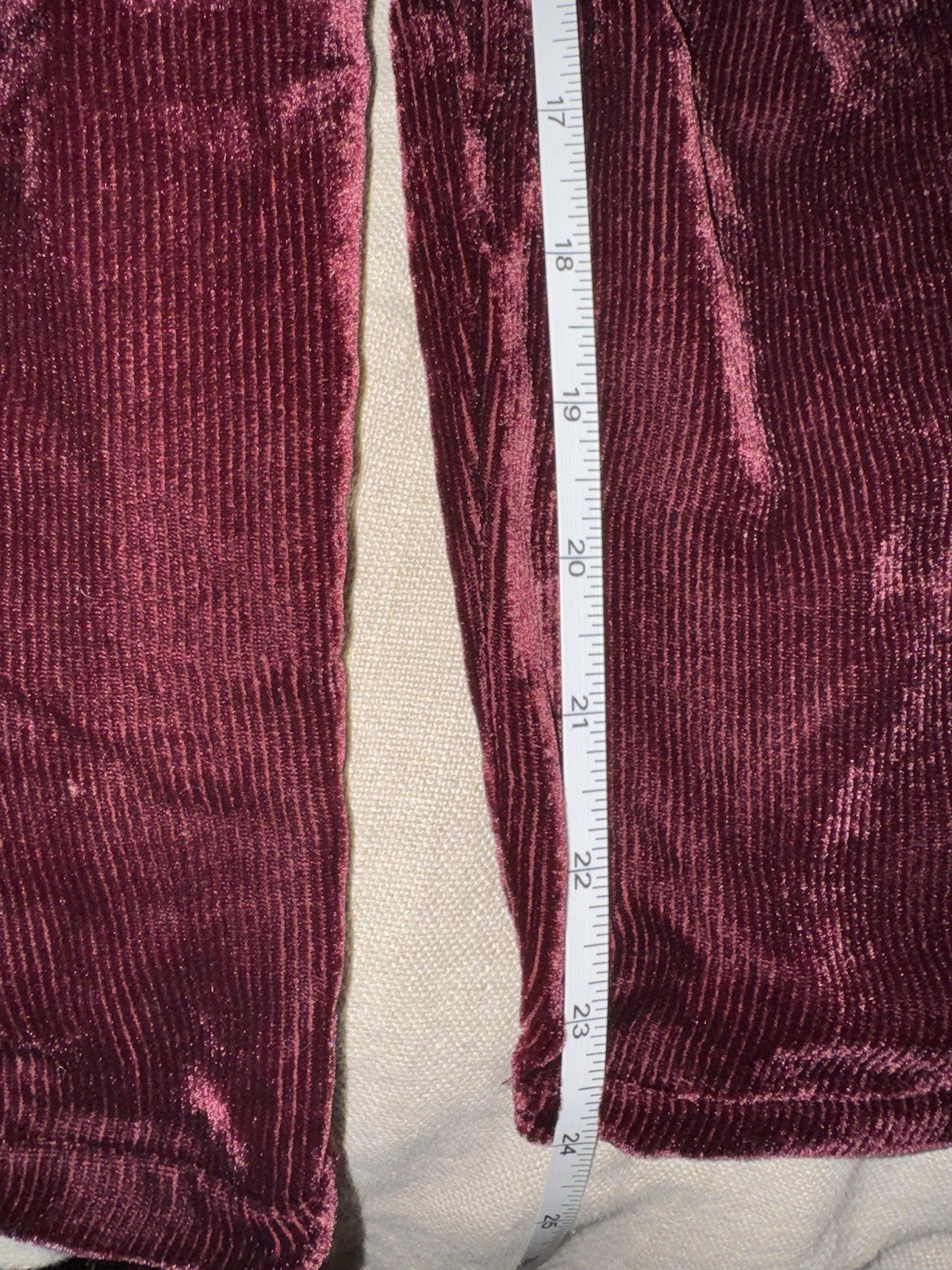 Johnny Was XL Berry Red CorduroyVelvet Pants Stretch Waist Pull On $298 Ret Johnny Was