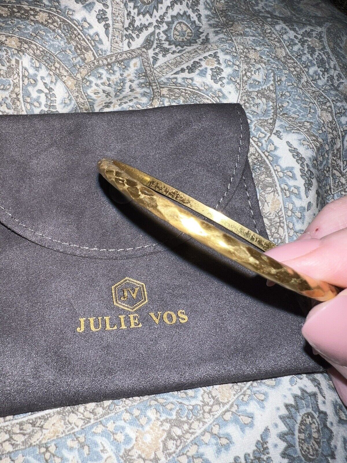 Julie Vos Bangle Stacking Bracelet 24k Gold Plated Lovely When Stacked