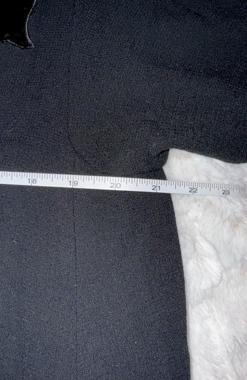 Johnny Was M Black Wool Blend Dressy Coat Silk Lining Jacket Satin Accents Johnny Was