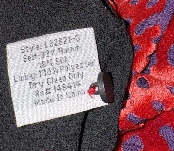 Johnny Was M Medium Red Velvet Burnout Shift Mini Dress Party Scoop Neck Johnny Was