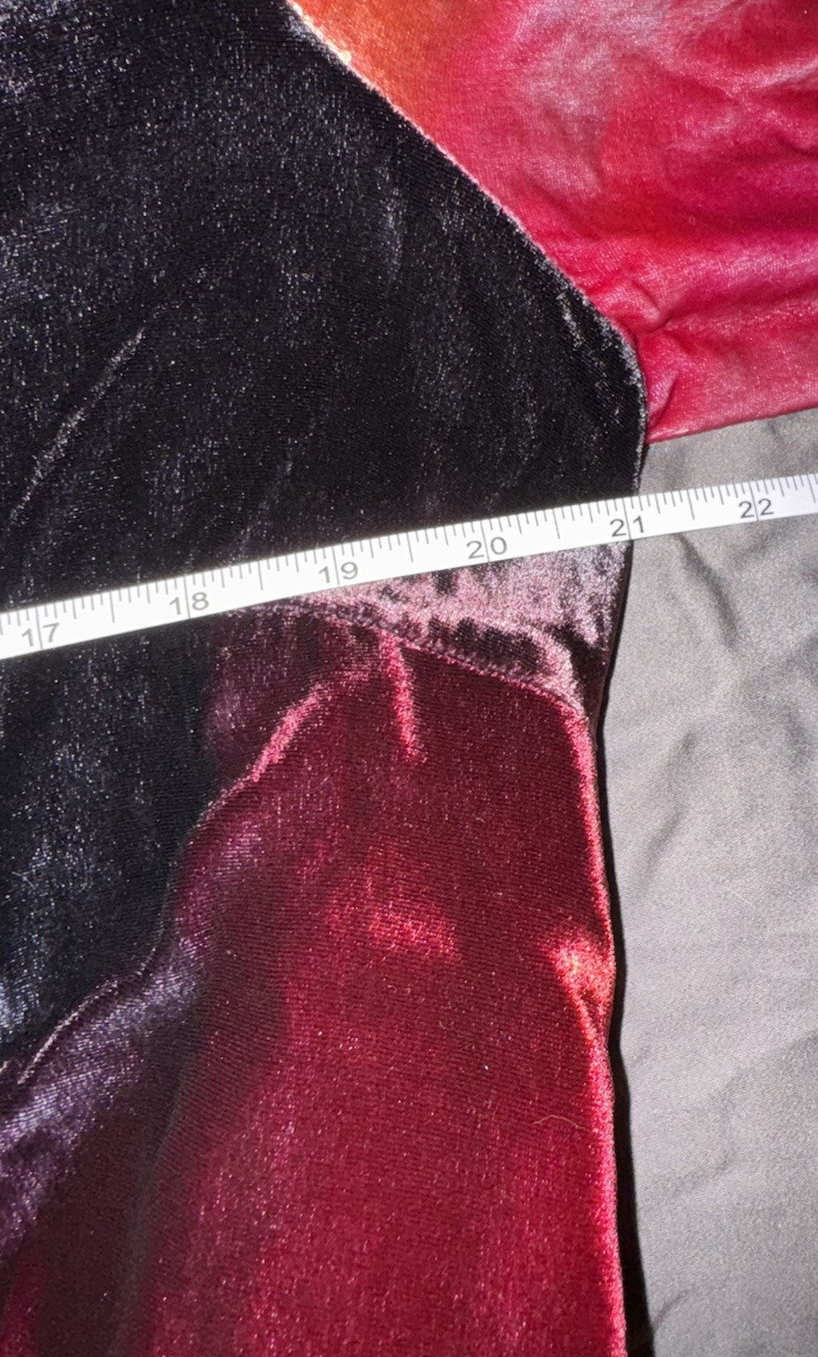 Johnny Was L Velvet Shift Mini Dress Red Black  & Pink BOHO Floral Bloom Johnny Was