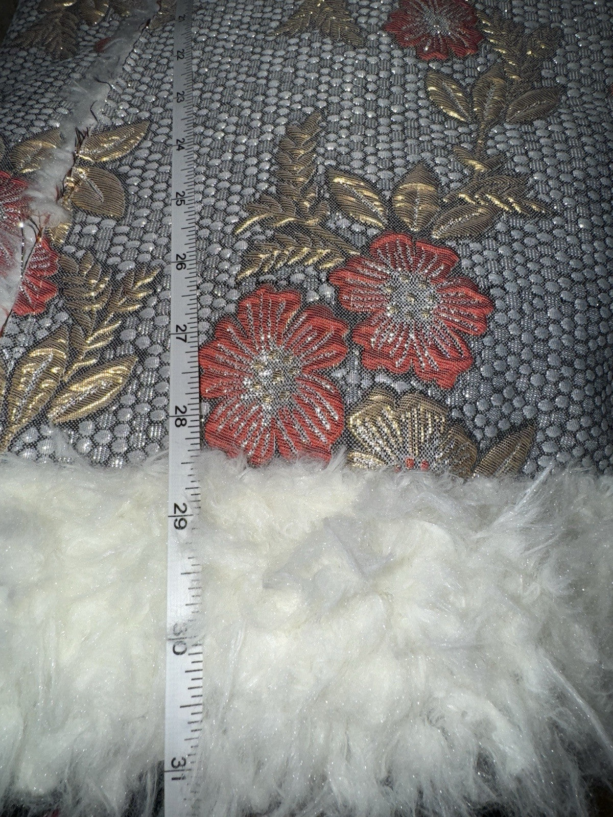 Johnny Was 1X Faux Fur Sherpa Coat Jacket Wrap Shearling Lined Tassles BOHO Johnny Was