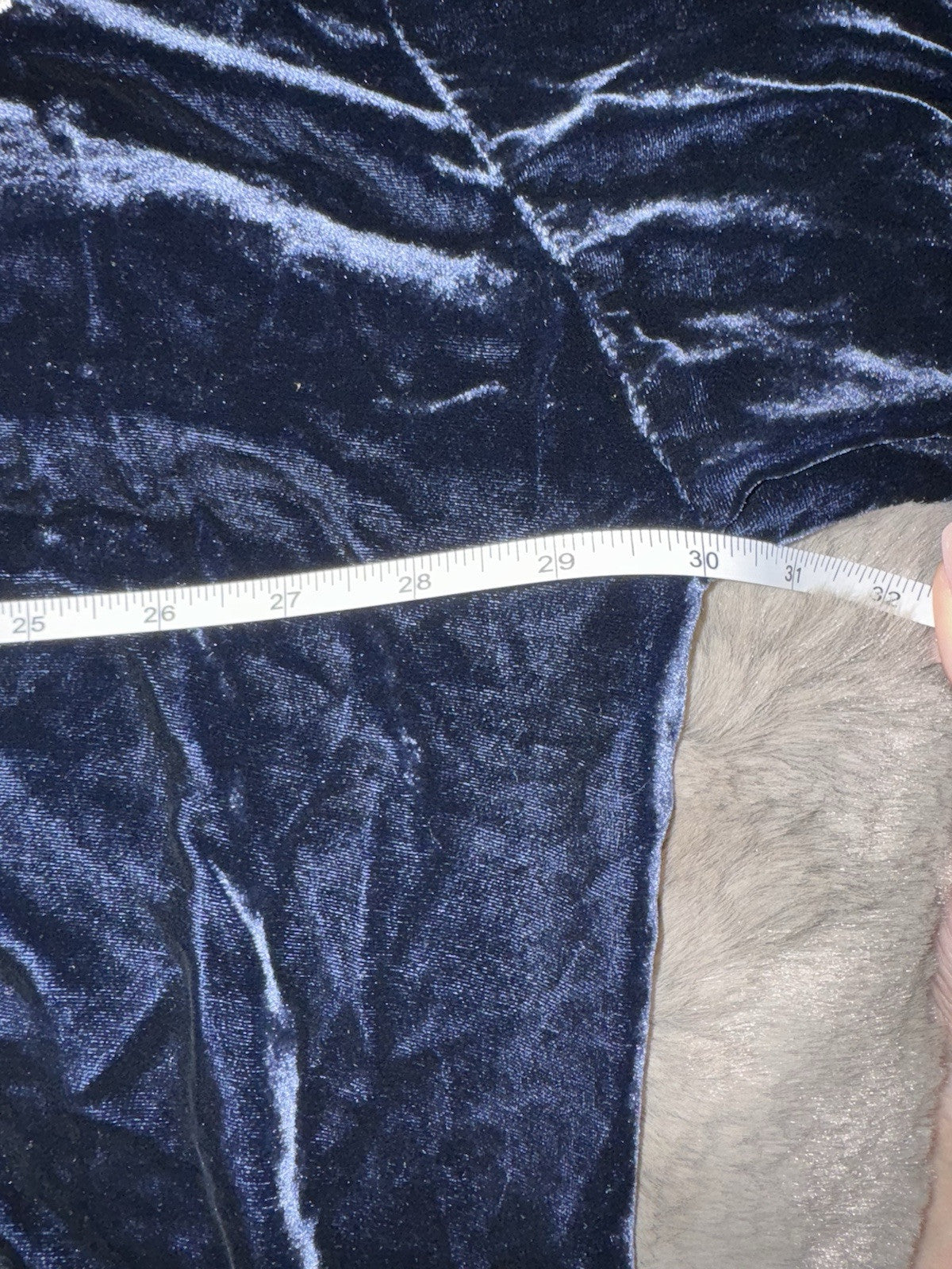 Johnny Was 2X / 3X Blue Velvet Kimono Wrap Jacket Duster BOHO Oversized 30”PTP Johnny Was